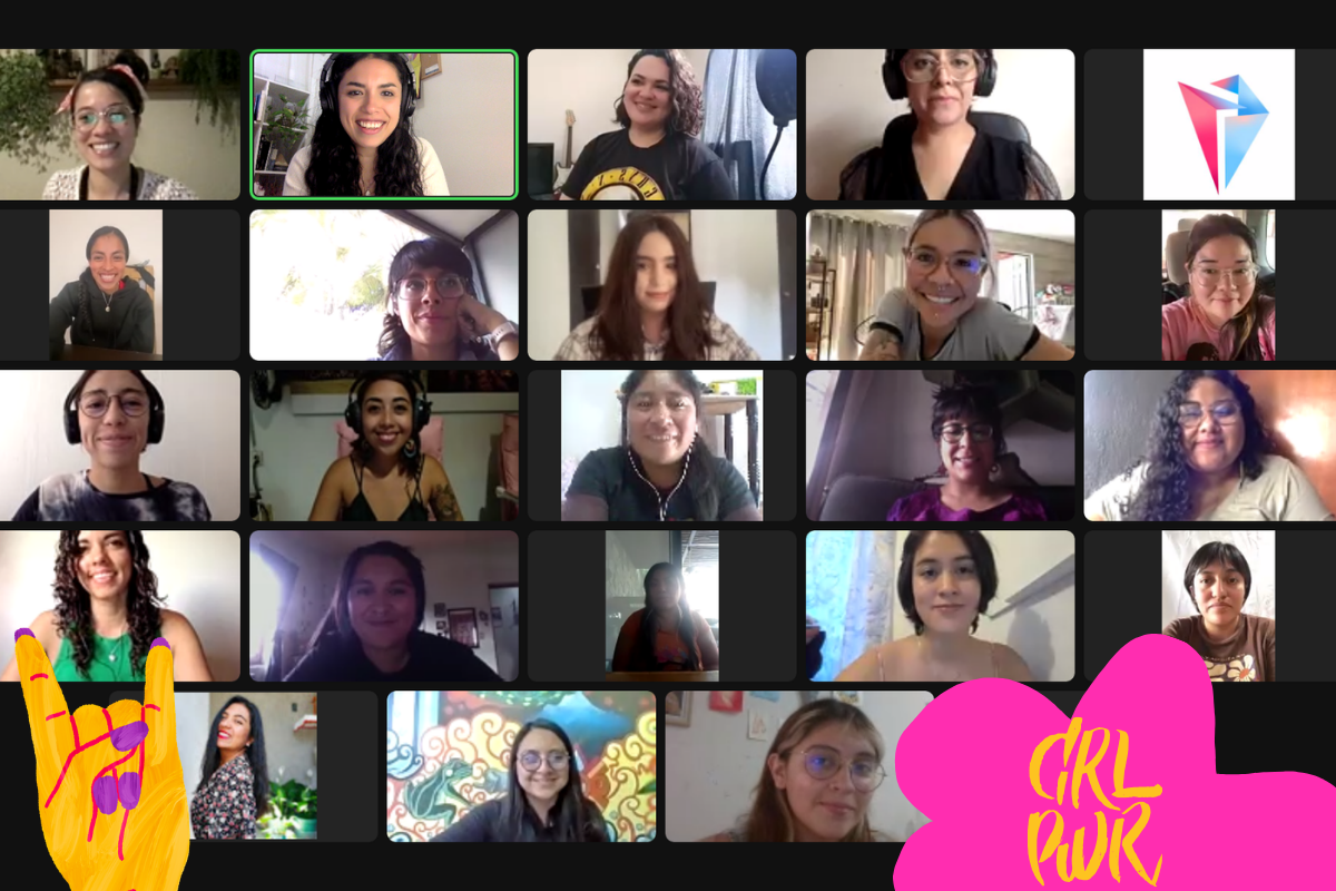 Formaciones online de Chicas Poderosas — comunicadoras de toda la red en sesión