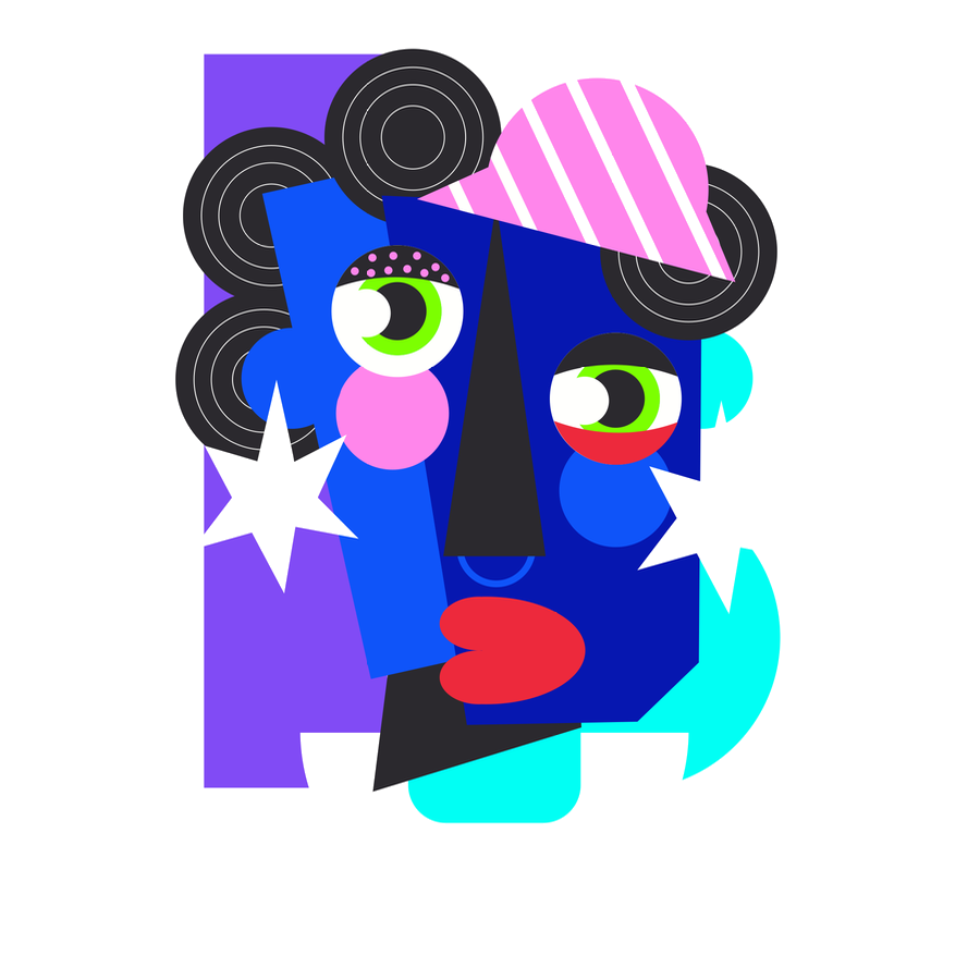 Retrato abstracto de mujer